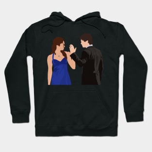 Damon and Elena  Sticker Hoodie